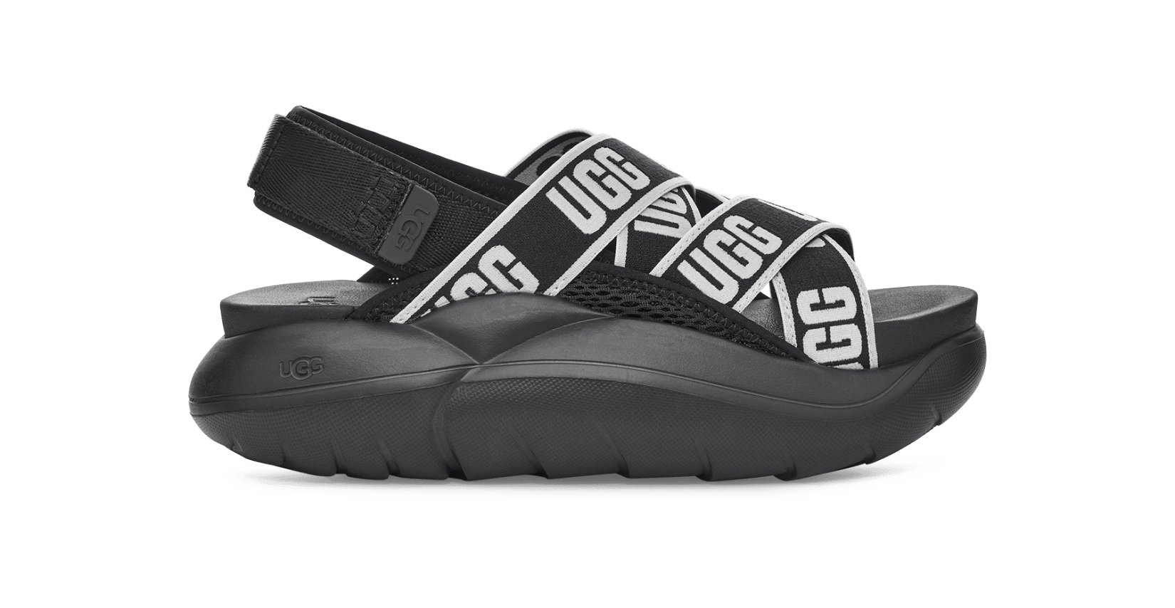 UGG LA Cloud Sandal厚底サンダル ロゴ ブラック黒23cm UGG® 公式【 LA クラウド サンダル|LA Cloud Sandal